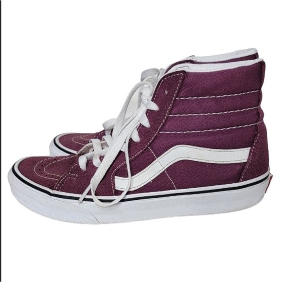Vans of the Wall Burgundy Hightop sneaker shoes size 7.5 - Picture 4 of 8